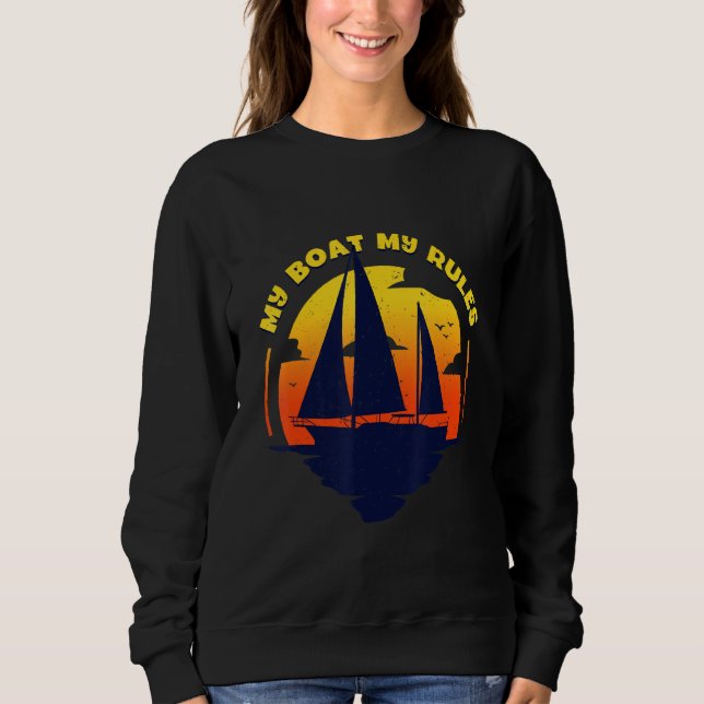 Min Regler kapten Boating Pontoon T Shirt (Framsida)