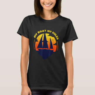 Min Regler kapten Boating Pontoon T Shirt