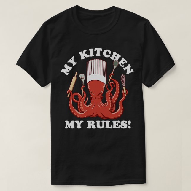 Min Regler Octopus Chef T Shirt (Design framsida)