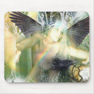 Min regnbåge vid rött korpsvart musmatta