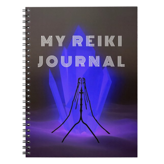 Min Reiki Journal med Händer Anteckningsbok (Framsidan)