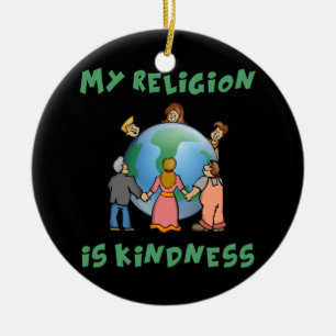 Min religion är vänligheten julgransprydnad keramik