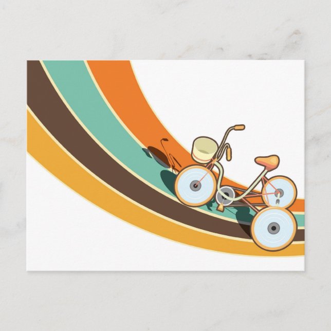 Min retro-cykel vykort (Framsida)