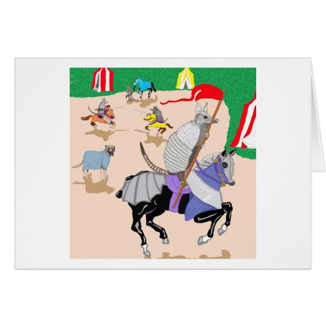 Min riddare i glänsande Armor Hälsningskort (Framsidan Horizontal)