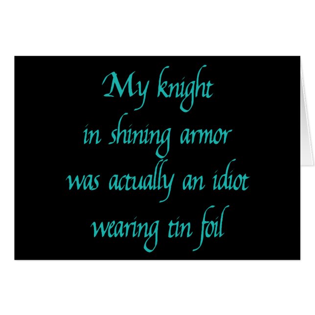 Min riddare i glänsande Armor Hälsningskort (Framsidan Horizontal)