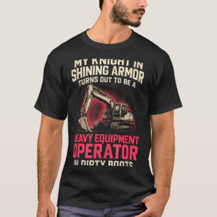 Min riddare i skinande tung utrustning operatör fr t shirt