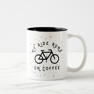 Min rittspringor på kaffe - cyklist Två-Tonad mugg