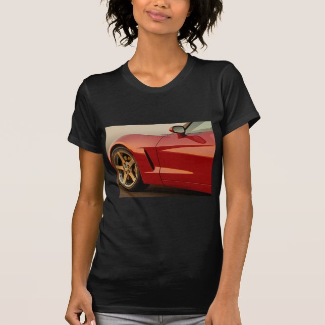 Min röda Corvette T-shirt (Framsida)