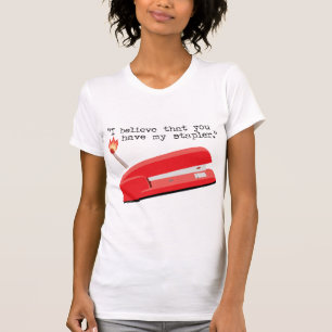Min röda häftapparat t shirt
