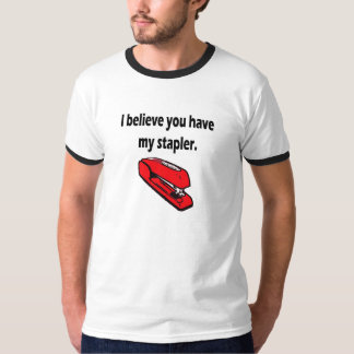 Min röda häftapparat tee shirt