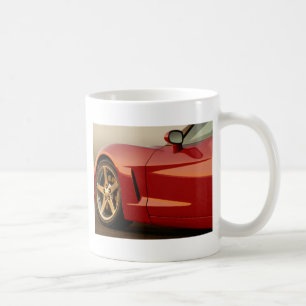 Min röda korvette kaffemugg