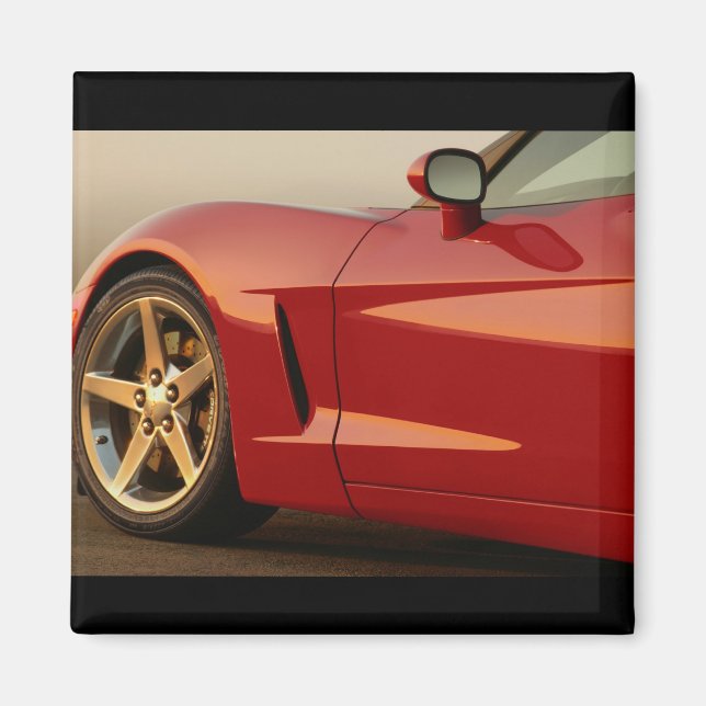 Min röda korvette magnet (Framsidan)
