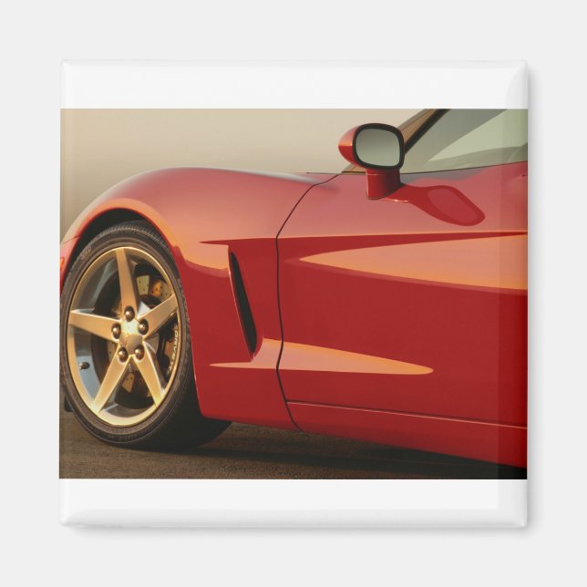 Min röda korvette magnet (Framsidan)