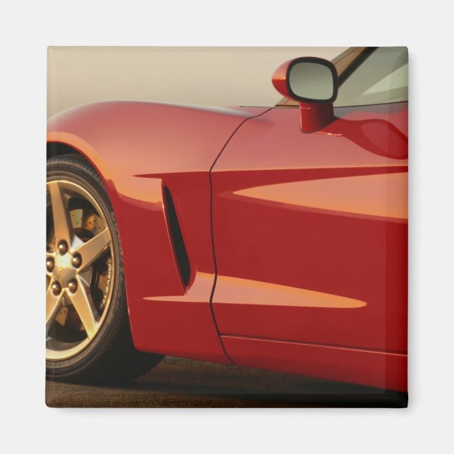 Min röda korvette magnet (Framsidan)