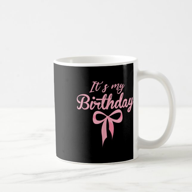 Min Rosa Coquette Bow Birthday Girls W Kaffemugg (Höger)