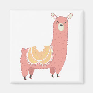 Min Rosa Llama Magnet