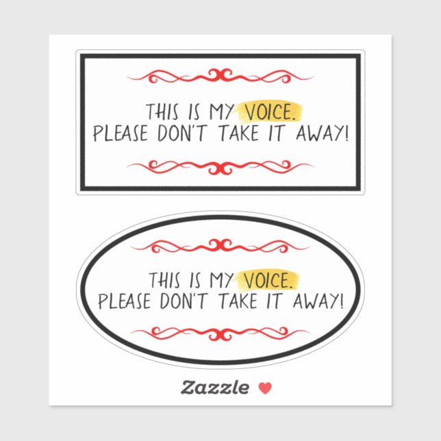 Min röst AAC Klistermärken (Ark)