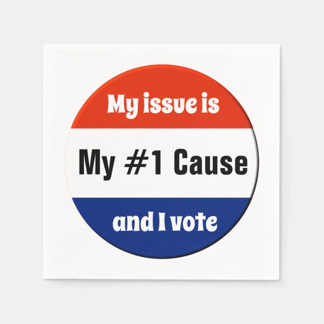 Min röst i valet pappersservett (Framsidan)