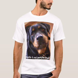 Min rottie är min skyddsängel! tee shirt