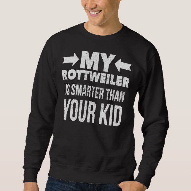Min Rottweiler är smartare än din Kid Lång Ärmad Tröja (Framsida)