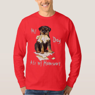 Min Rottweiler åt min läxa Tröja