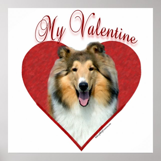 Min Rough Collie Valentine Poster (Framsidan)
