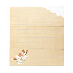 Min Russell Terrier Ate Min hemläxa Anteckningsblock