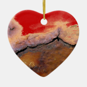 MIN RUSTY BROKEN HEART (porslinkonst) Julgransprydnad Keramik