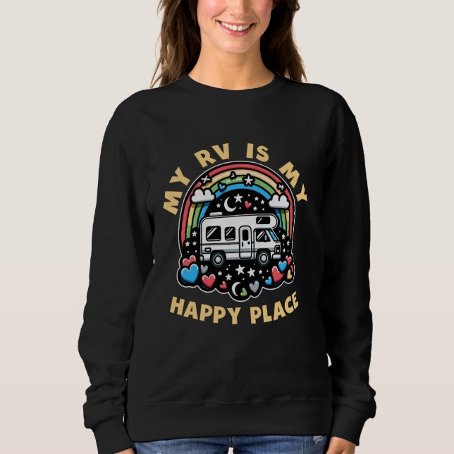 Min RV är min RV-motorhem Lycklig Ställe T Shirt (Framsida)
