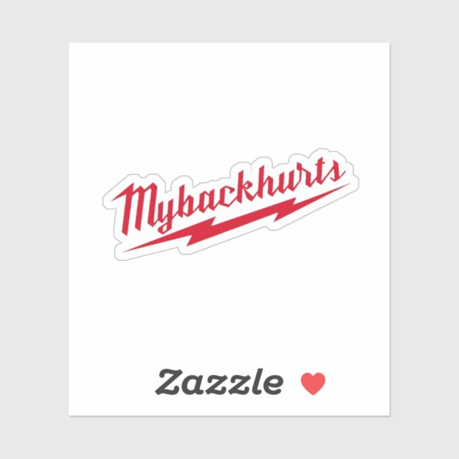 Min rygg Ontr hårt arbete Klistermärken (Ark)