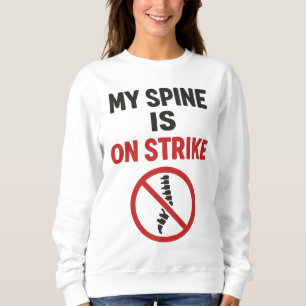 Min ryggrad är på Strejka - Lustigt ryggmärgsoffer T Shirt