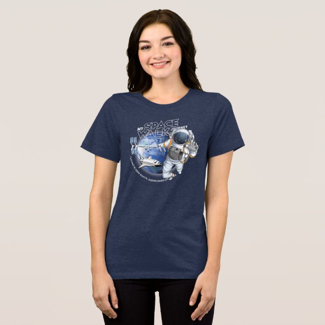Min rymdpromenad (Mörkt läge) | Kvinnor T Shirt (Framsida Full)