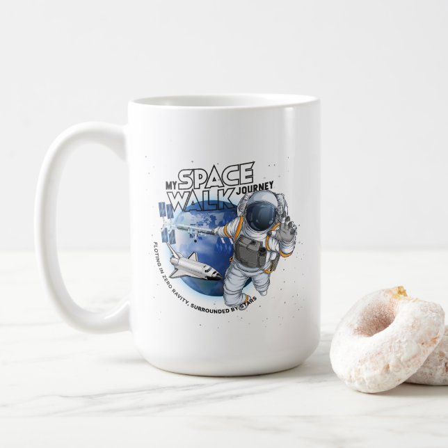 Min rymdpromenadresa | 15oz Klassisk Mugg (Med munk)