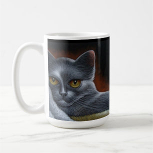 MIN RYSKA BLÅTTKATTMUGG KAFFEMUGG