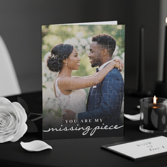 Min Saknade Del Foto Pussel Romantisk Kort (My Missing Piece Photo Jigsaw Puzzle Romantic Card
)