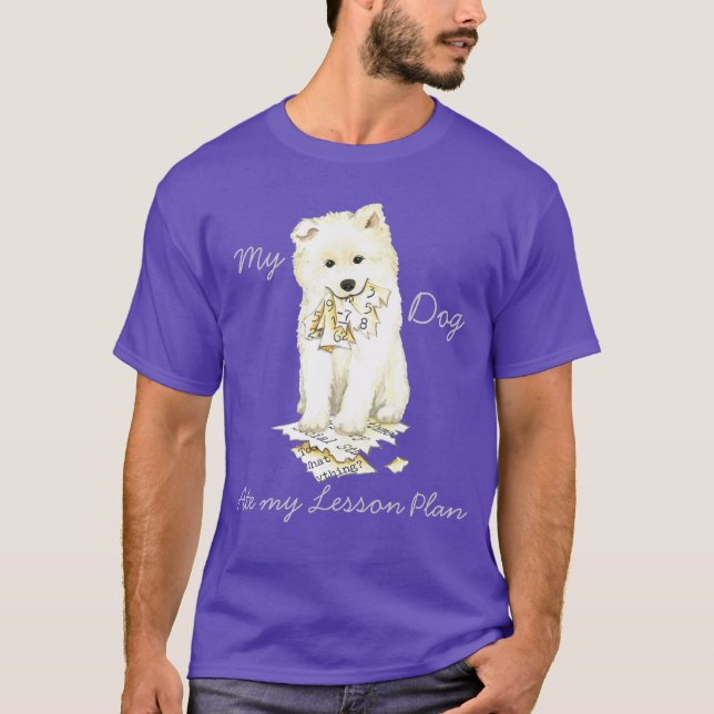 Min Samoyed Ate min Lesson-plan Tee Shirt (Framsida)