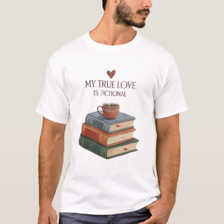 Min sanna kärlek är skönlitterära böcker med en ko t shirt