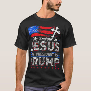 Min savior är Jesus min president är Trump Christi T Shirt