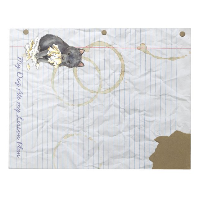 Min Schipperke Ate My Lesson Plan Anteckningsblock (Framsida)