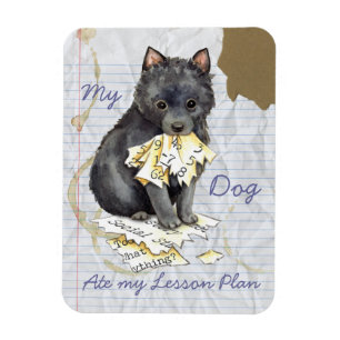 Min Schipperke Ate My Lesson Plan Magnet