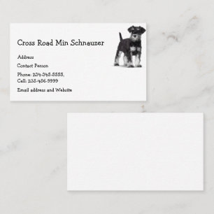 Min Schnauzer Hund Pet Animal Affärskort Magnet Visitkort