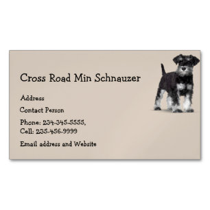 Min Schnauzer Hund Pet Animal Magnetiska Visitkort