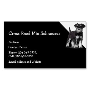 Min Schnauzer Hund Pet Animal Magnetiska Visitkort