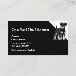 Min Schnauzer Hund Pet Animal Visitkort