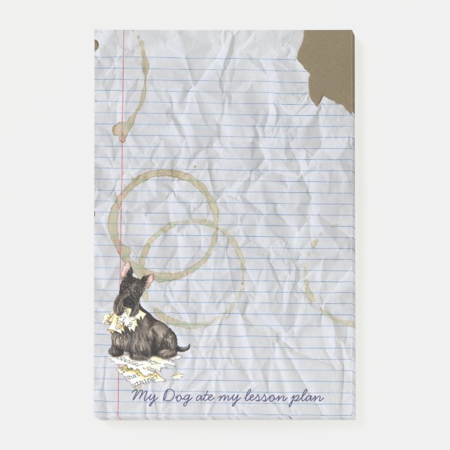 Min Scottie åt min kurs planerar Post-it Block (Framsida)