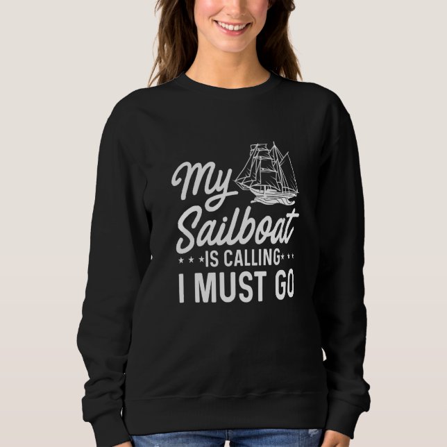 Min segelbåt ropar och jag måste gå och segla Capt T Shirt (Framsida)