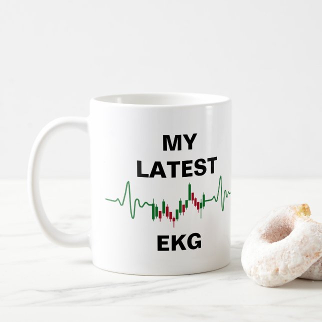 Min senaste EKG Lagrar Trader Kaffemugg (Med munk)