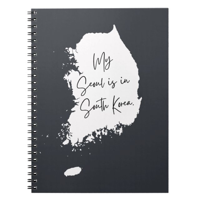 Min Seoul är i Sydkorea på svart Anteckningsbok (Framsidan)