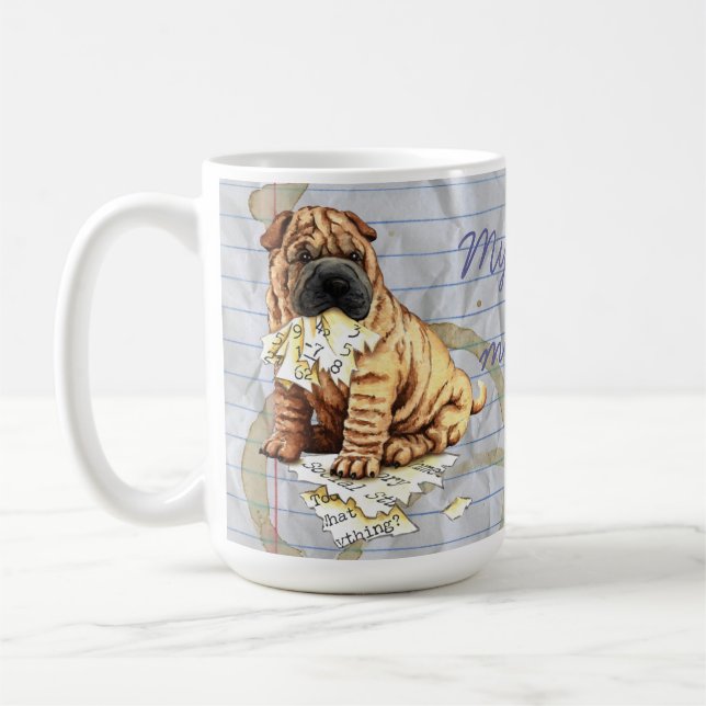 Min Shar-Pei Ate Min lärlingsplan Kaffemugg (Vänster)
