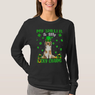 Min Sheltie är min Lucky Charms Sheltie Hund St Pa T Shirt